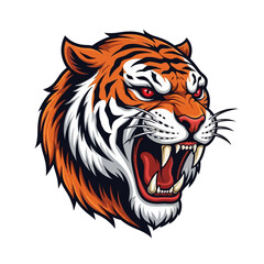 Roaring Tiger Head Vector Mascot – Fierce Esports Logo Design