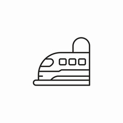 modern passenger train icon sign vector