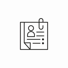 profile on clipboard icon sign vector