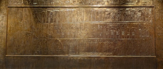 golden egyptian hieroglyphics