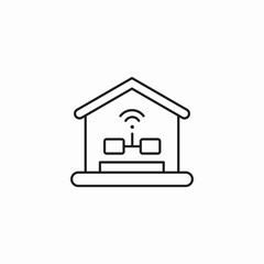 smart home connection icon sign vector