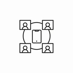 social media networking icon sign vector