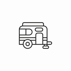 travel trailer camper icon sign vector