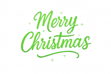 Merry christmas glitter script text overlaying transparent background, holiday greeting, festive wishes concept
