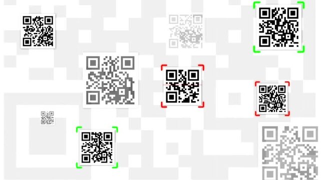 QR Code Scanning Concept Animation - LOOPABLE.