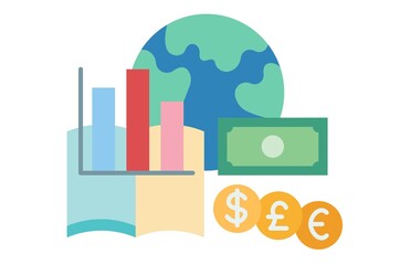 digital financial charts and growth