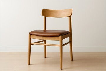 wooden chair on white background