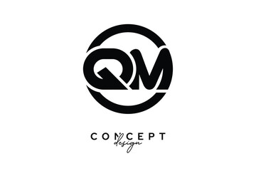 QM Creative Circle Monogram Logo Design – Modern Branding Concept
