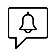Notification Alert Icon Bell in Speech Bubble for Messages and Reminders