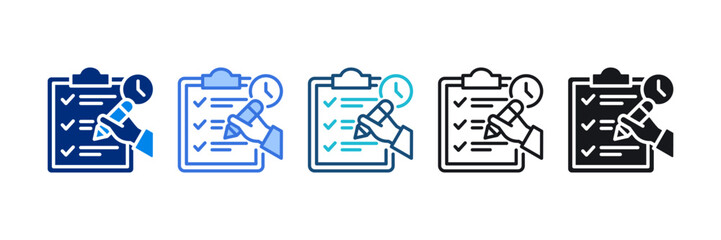 Plan Icon Set Multiple Style Vector Illustration 