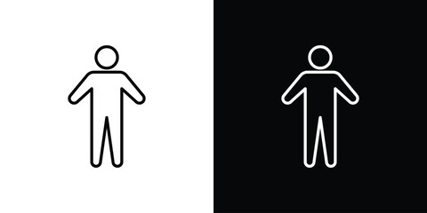 Person icon. Thin linear vectors pack