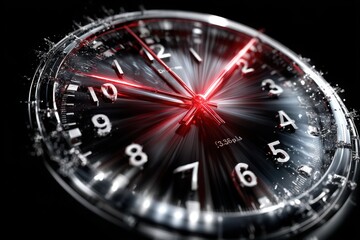Fototapeta premium Dynamic close-up of an innovative watch display with striking design elements