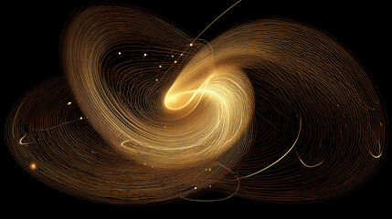 An explosive abstract corona of golden and white energy erupting from a dark center, sending out waves of luminous particles.