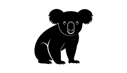 Silhouette of a koala