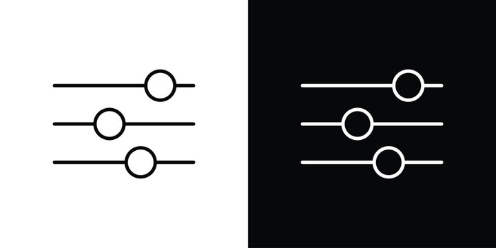 Filter Button icon. Thin linear vectors pack