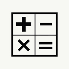 Fototapeta premium Vector illustration of calculator icon for mathematical operations