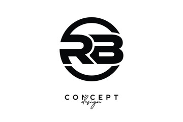 Obraz premium RB Creative Circle Monogram Logo Design – Modern Branding Concept