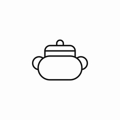 cooking pot stewpot icon sign vector