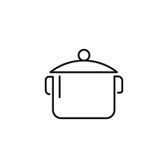 cooking pot lid icon sign vector