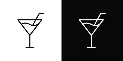 Citrus Glass icon. Thin linear vectors pack