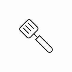slotted kitchen spatula icon sign vector