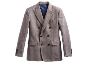 Double-breasted blazer isolated on white background