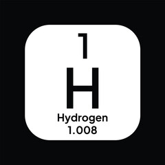 Fototapeta premium Hydrogen, chemical element of the periodic table vector design. Symbol Illustration Icon. Background&nbsp;Education.