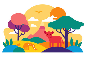 autumn landscape with trees