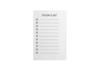 To-Do List with Checkmarks on White Paper
