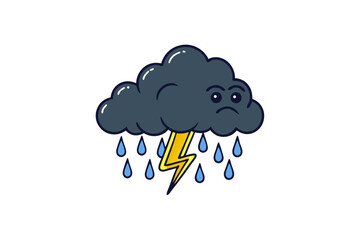 cartoon rain cloud