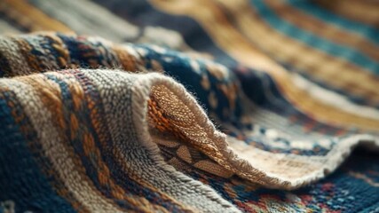 A close-up of a blanket on a bed, ideal for use in scenes related to sleeping or relaxation