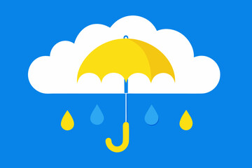 umbrella and rain drops