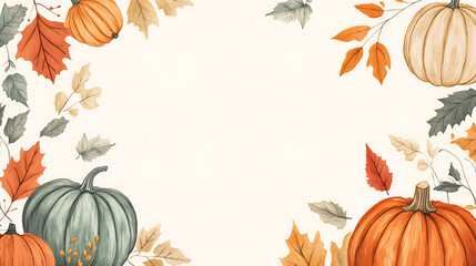 autumn background with pumpkin