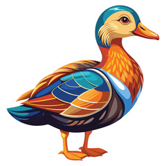 Duck Vector.  Colorful Duck Vector Illustration.
Aurora Duck Vector. Majestic Ornamental Duck. Prismatic Feather Duck. Duck concept, Duck cartoon, Duck icon, Duck art, Duck topics, 