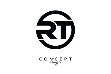 RT Creative Circle Monogram Logo Design – Modern Branding Concept