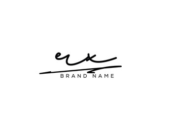 RX letter elegant cursive beauty handwriting logo.
