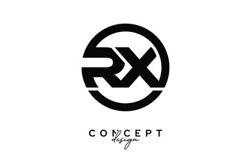 RX Creative Circle Monogram Logo Design – Modern Branding Concept