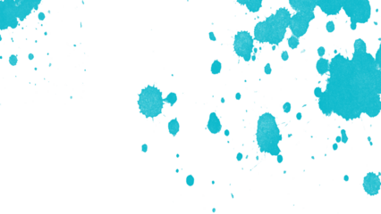 Watercolor splashes. Light blue watercolor paint splashes background PNG with transparent texture, abstract artistic ink stains pattern for web, print, textile, posters, packaging, creative design