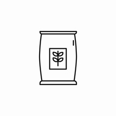 bag of fertilizer icon sign vector