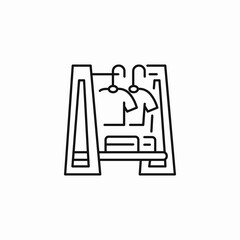 clothes rack display icon sign vector