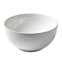 Empty White Ceramic Bowl Isolated on White Background