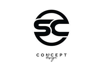 SC Creative Circle Monogram Logo Design – Modern Branding Concept