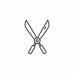 open shears pruners icon sign vector