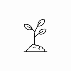 small sprout dirt icon sign vector