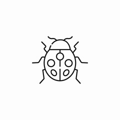 small spotted ladybug icon sign vector