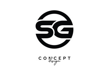 SG Creative Circle Monogram Logo Design – Modern Branding Concept