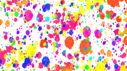 Watercolor splashes. Colorful watercolor paint splashes background PNG with transparent texture, abstract artistic ink stains pattern for web, print, textile, posters, packaging, creative design