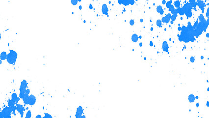 Watercolor splashes. Blue watercolor paint splashes background PNG with transparent texture, abstract artistic ink stains pattern for web, print, textile, posters, packaging, creative design projects