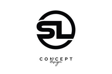 SL Creative Circle Monogram Logo Design – Modern Branding Concept