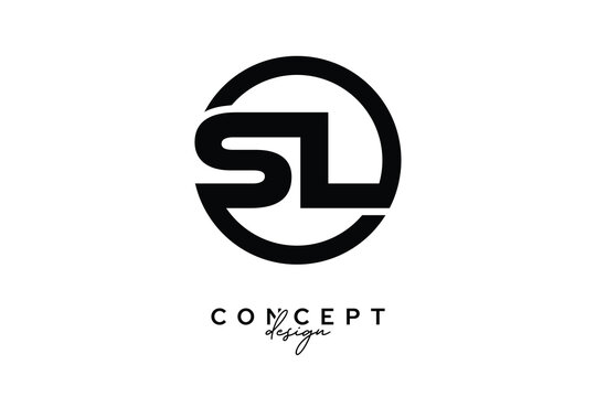 SL Creative Circle Monogram Logo Design &ndash; Modern Branding Concept